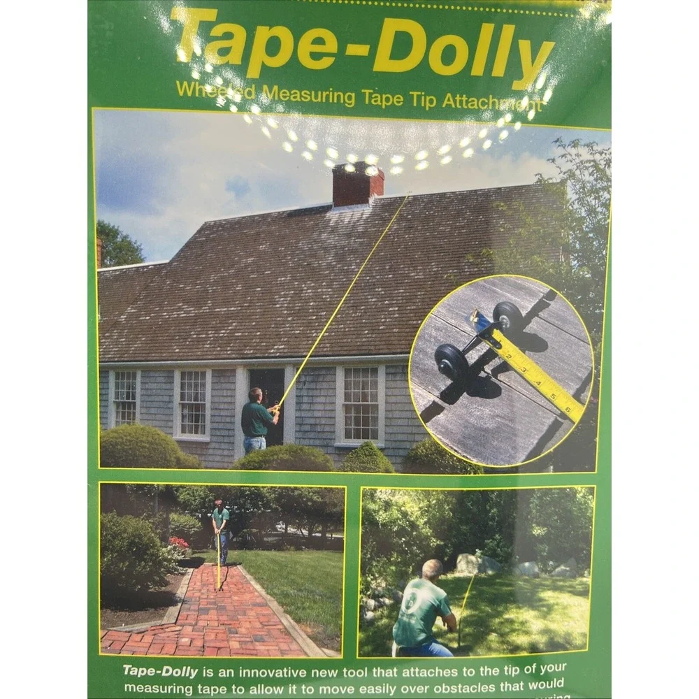 Tape Dolly Wheeled Measuring Tape Tip Attachment Makes Measuring Easier New!